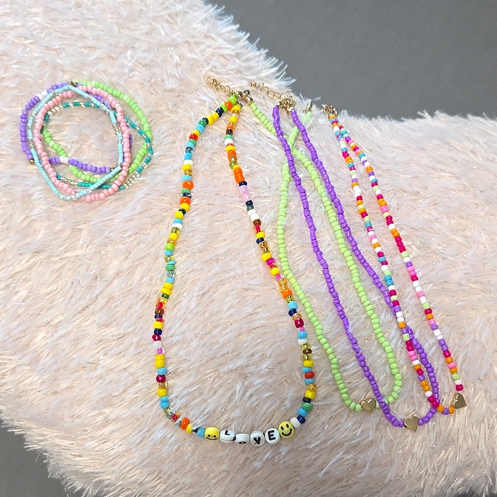 Fun bead accessories necklace and bracelets